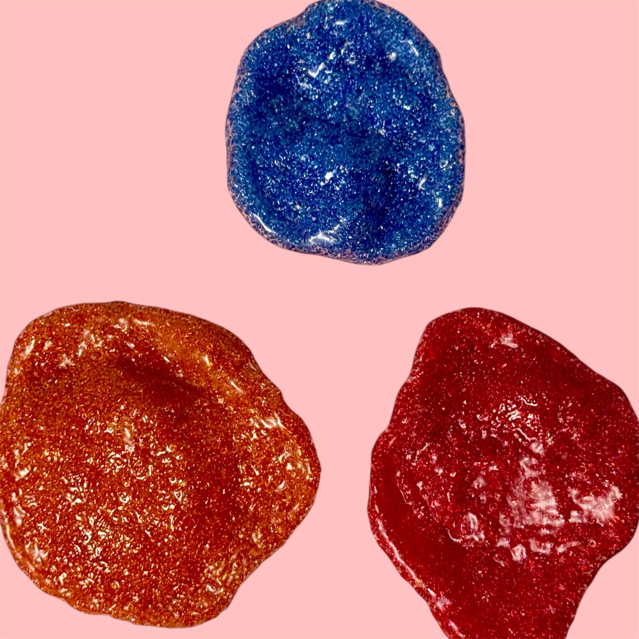 Bead-Filled Squishy – Red, Blue & Orange