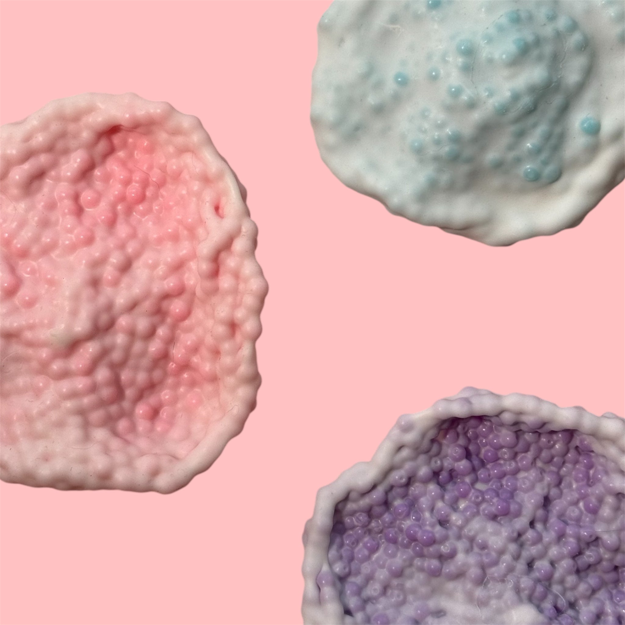Foam Ball Squishy 💖✨ – Pink, Blue & Purple