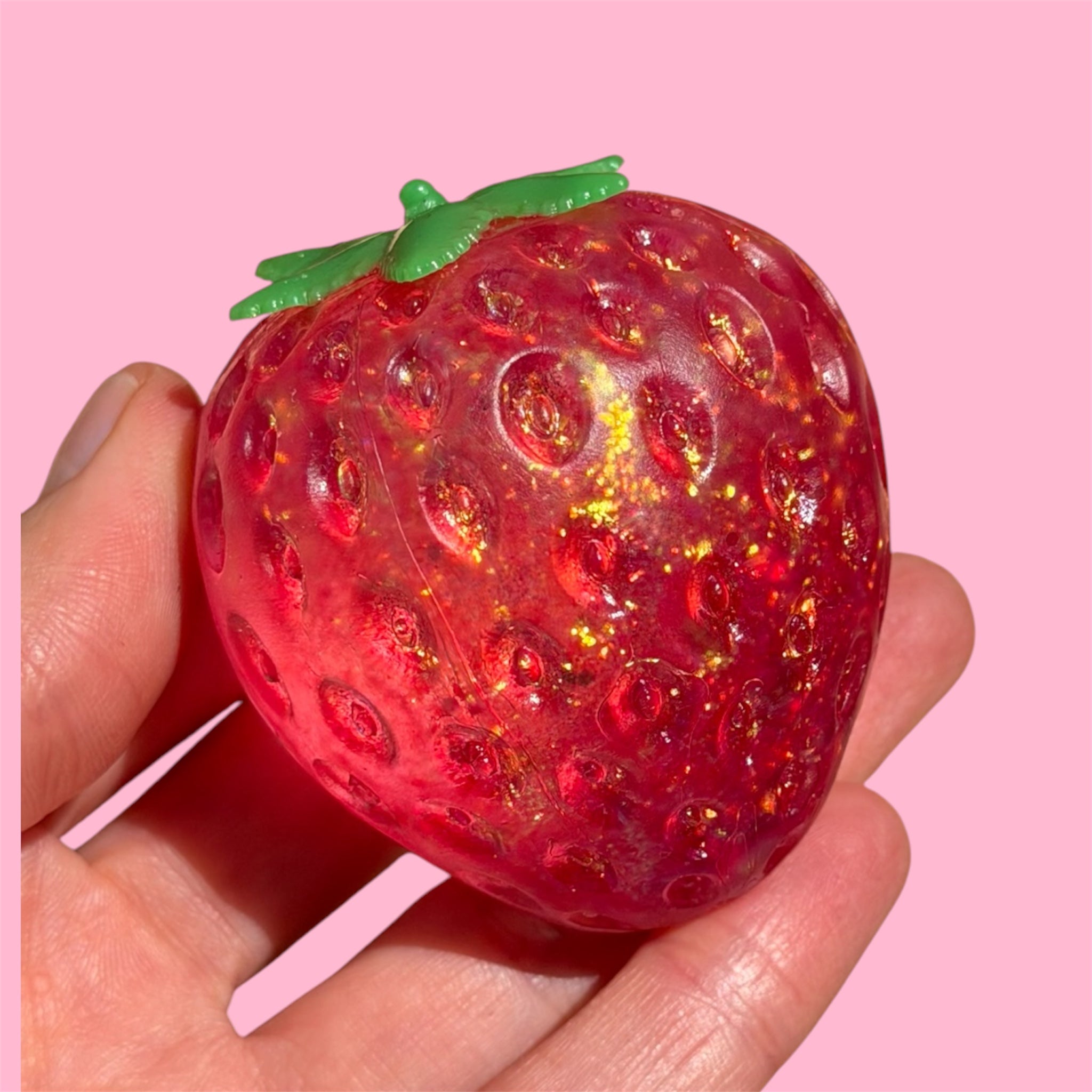 Strawberry Squishy 🍓✨Glitter